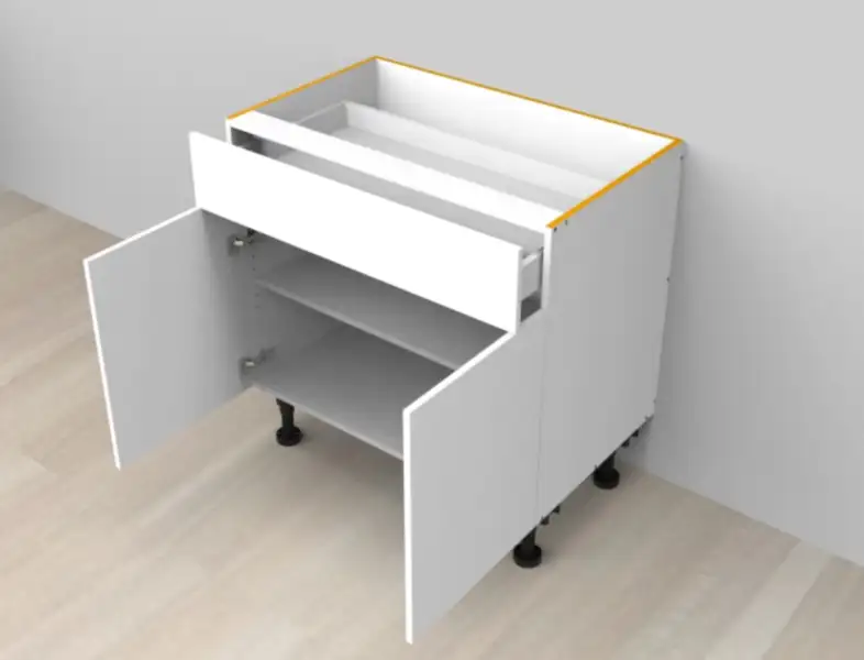 Single Drawer Double Door Cabinet - Photo 1