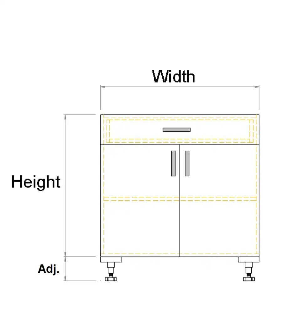 Single Drawer Double Door Cabinet - Photo 3