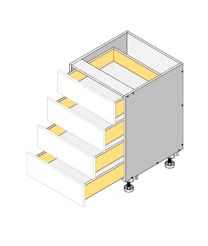 Custom 4 Drawers cabinet - Photo 5