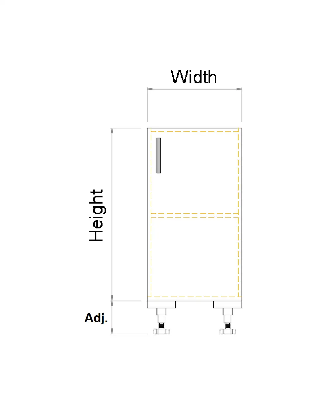 Base Single Right Door Cabinet - Photo 2