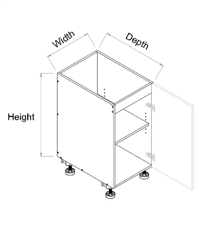 Base Single Right Door Cabinet - Photo 3