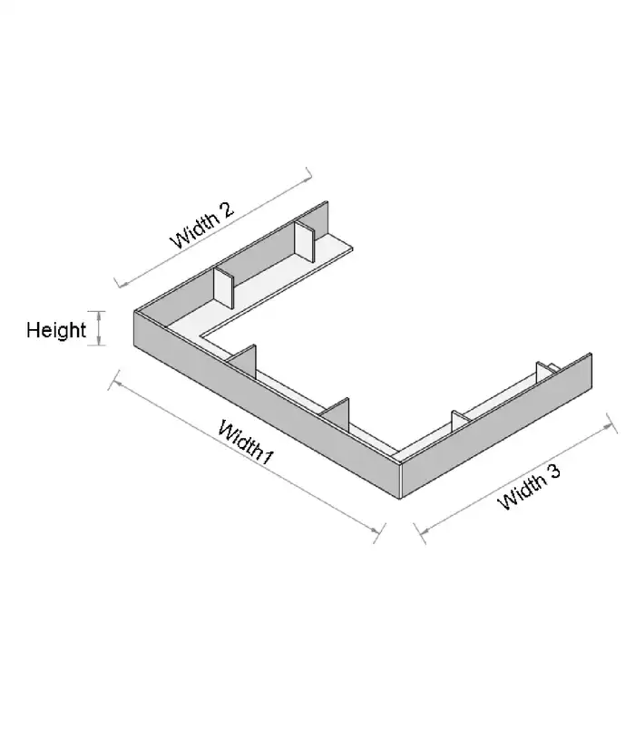 Raw MDF U-Shape Bulkhead - Photo 2