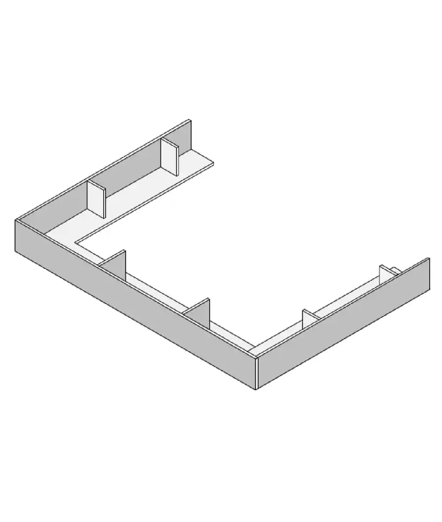 Raw MDF U-Shape Bulkhead - Photo 4