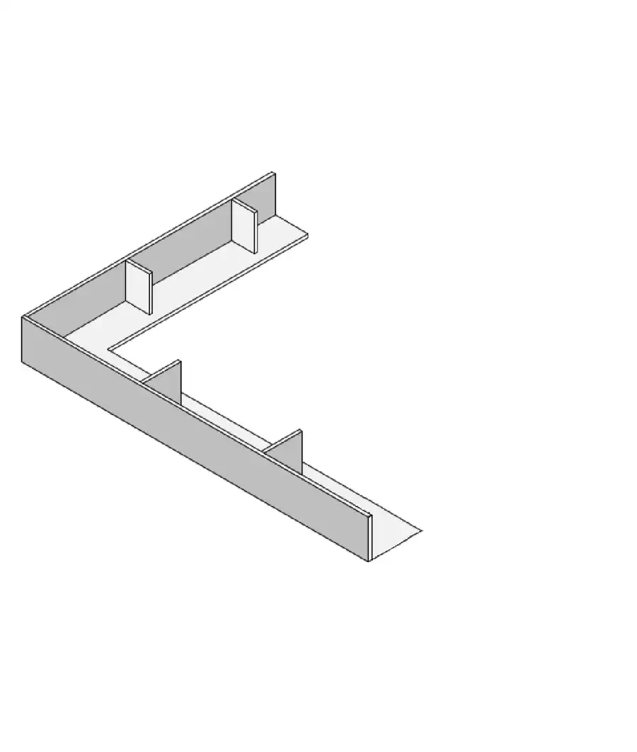Raw MDF L-Shape Bulkhead - Photo 4
