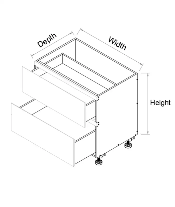 Custom 2 Drawers Floor Vanity 2PAC Bevel - Photo 2