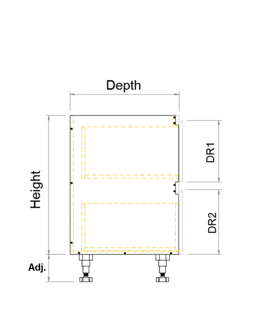 Custom 2 Drawers Floor Vanity 2PAC Bevel - Photo 4