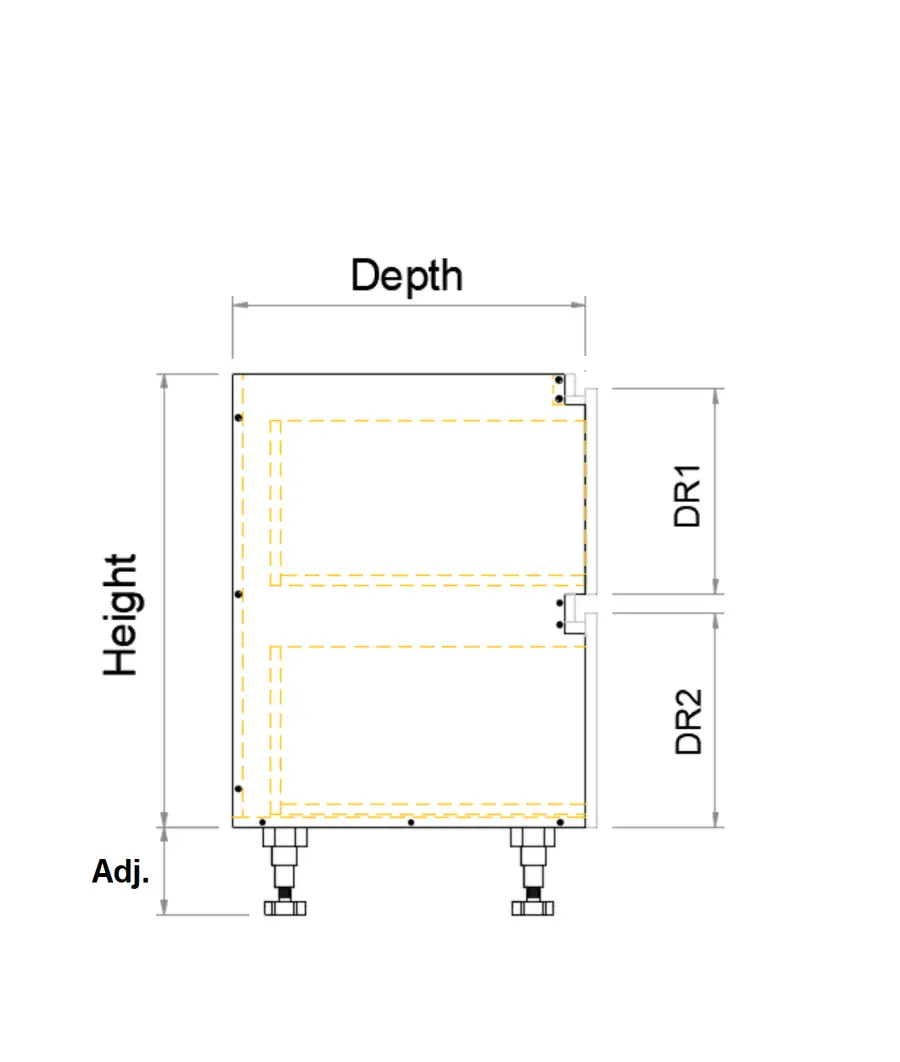 Custom 2 Drawers Floor Vanity Finger Pull - Photo 4