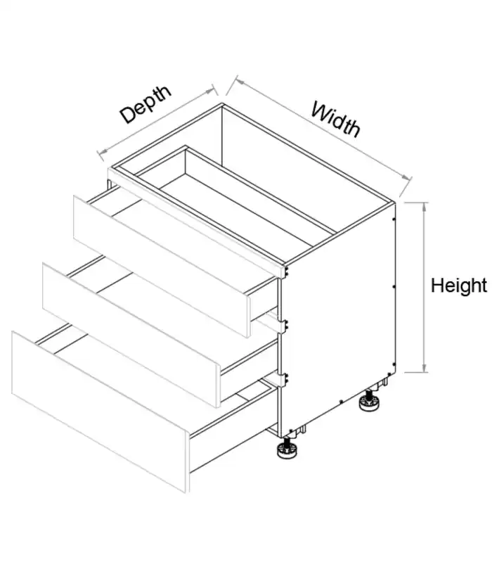 Custom 3 Drawers Floor Vanity 2PAC Bevel - Photo 2