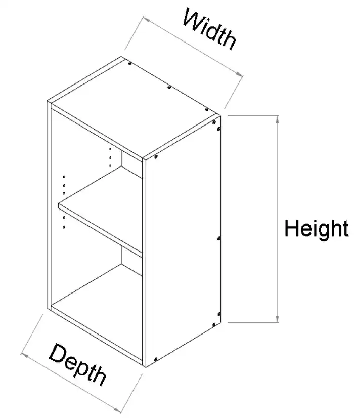 Top Open Shelf Cabinet - No Door - Photo 2