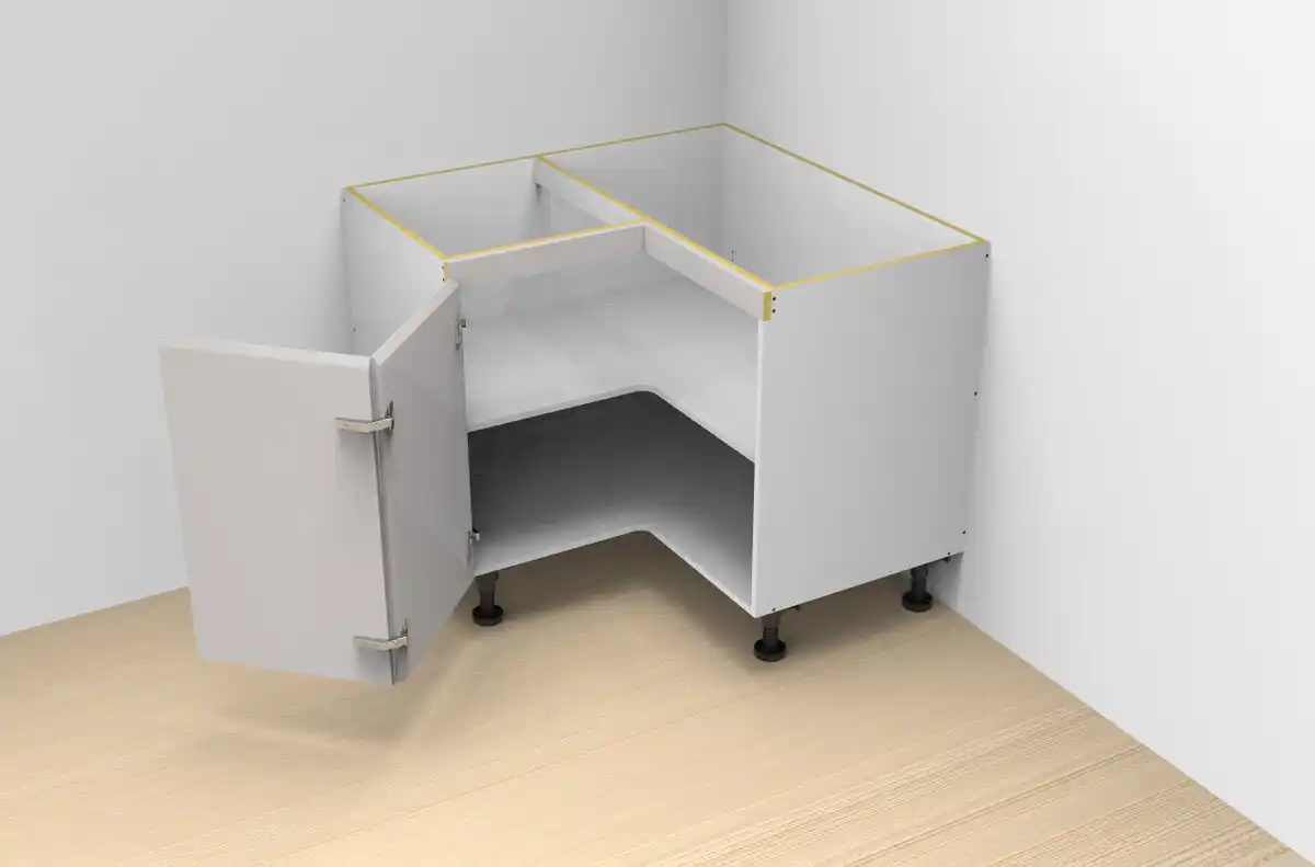 Base Right Corner Bi-Fold Door 2PAC Bevel Cabinet - Photo 1