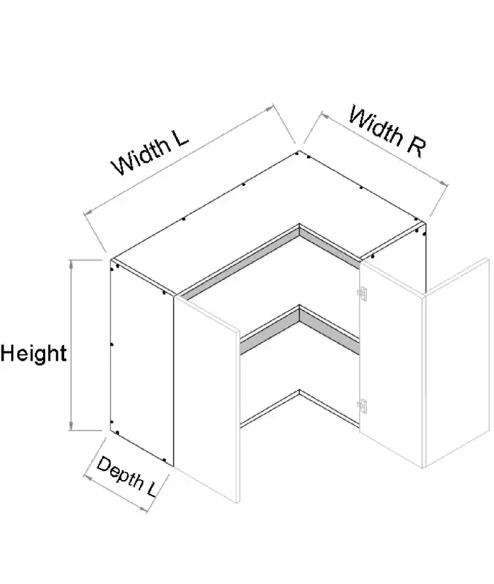 Top Left Corner Three Doors Cabinet - Photo 2