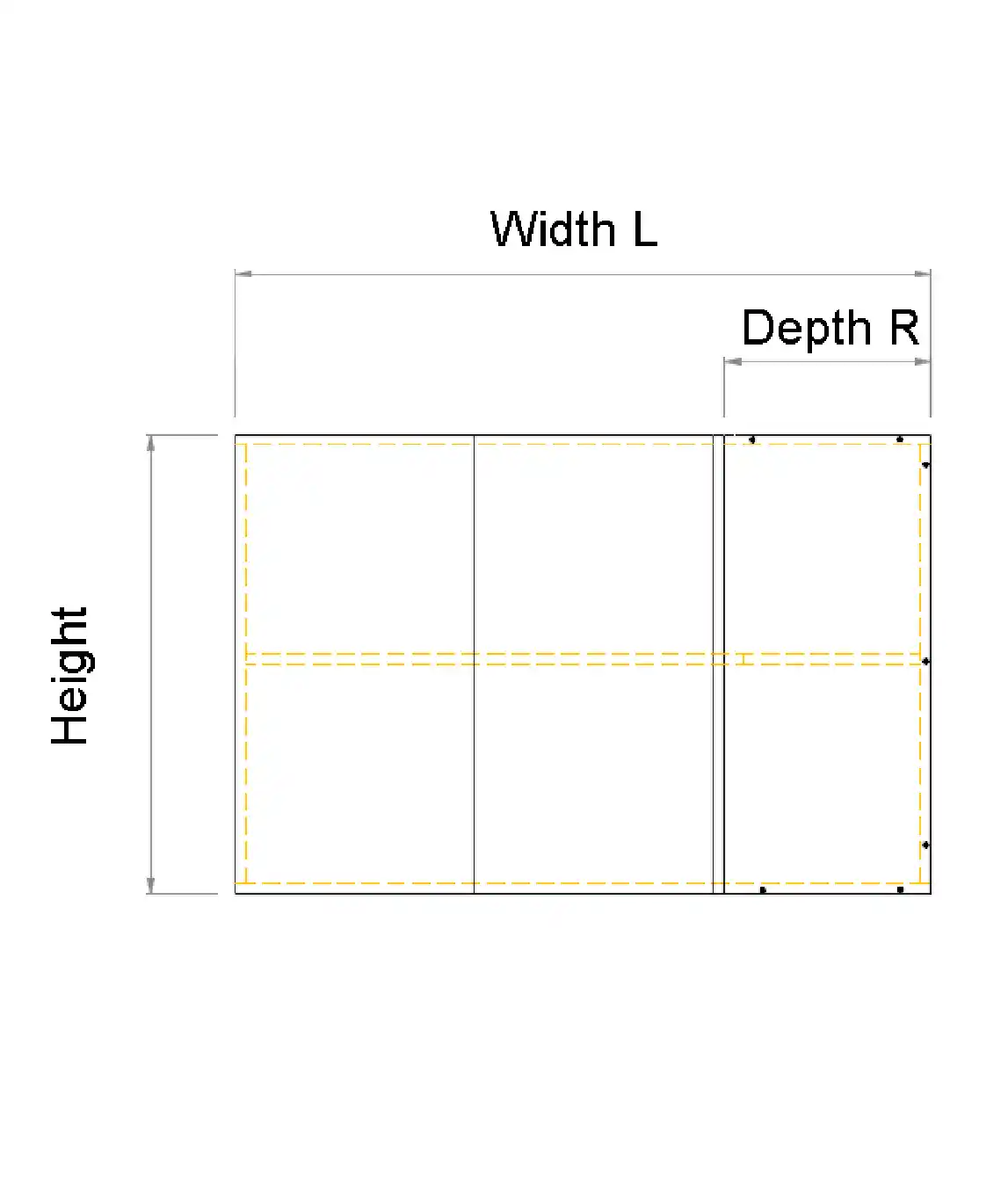 Top Left Corner Three Doors Cabinet - Photo 3