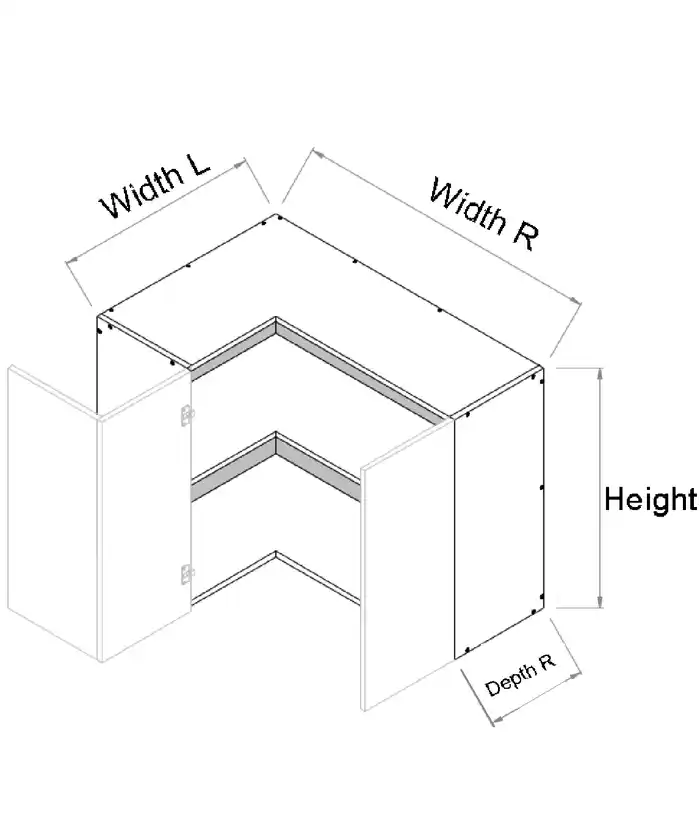 Top Right Corner Three Doors Cabinet - Photo 2