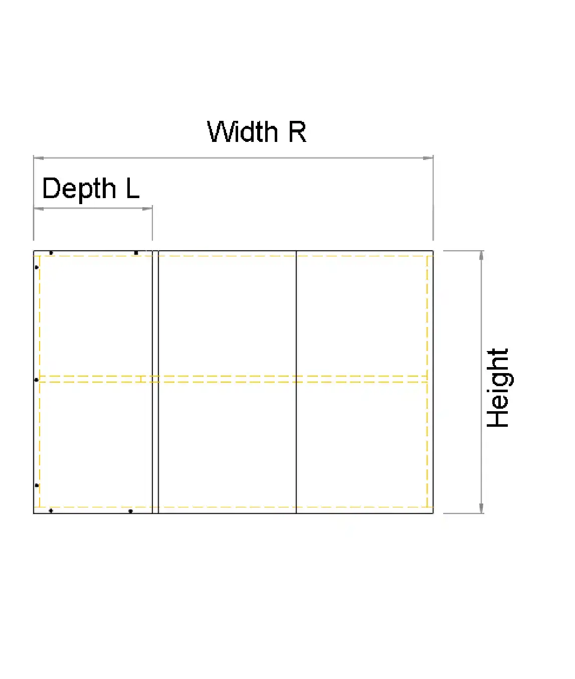 Top Right Corner Three Doors Cabinet - Photo 3