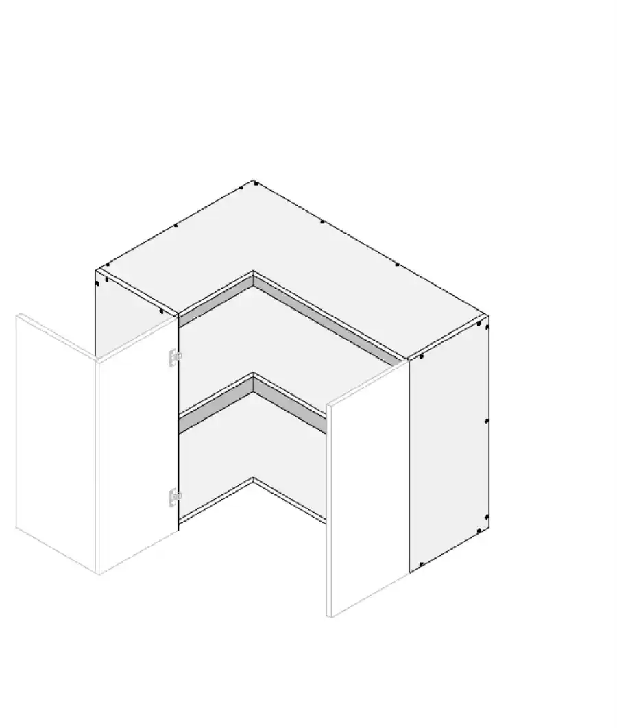 Top Right Corner Three Doors Cabinet - Photo 4