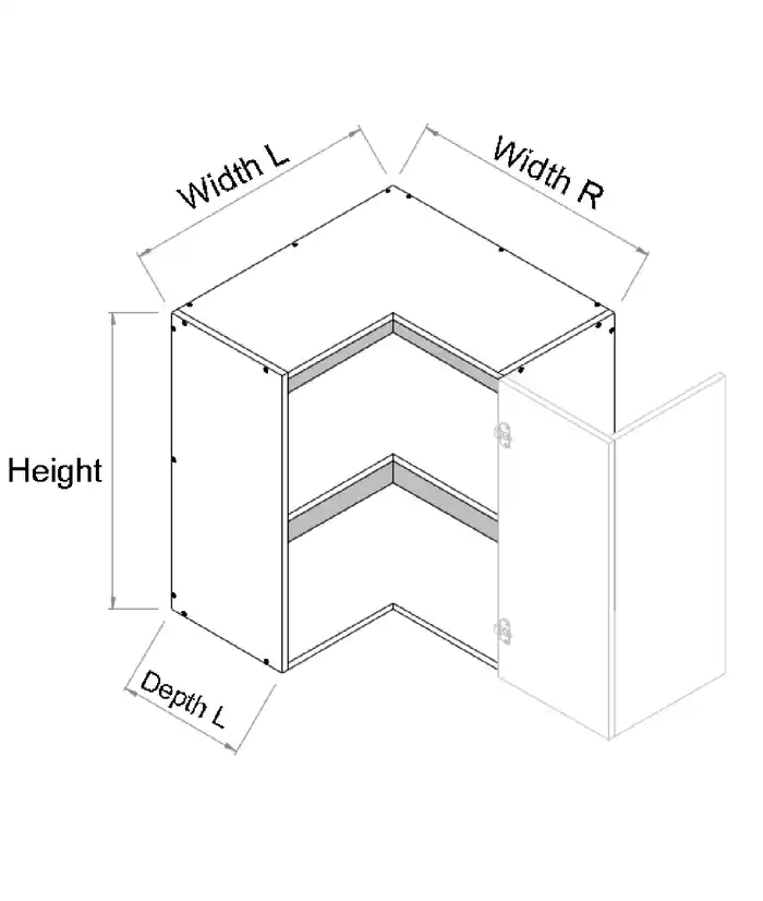 Top Left Corner Bi-Fold Door Cabinet - Photo 2