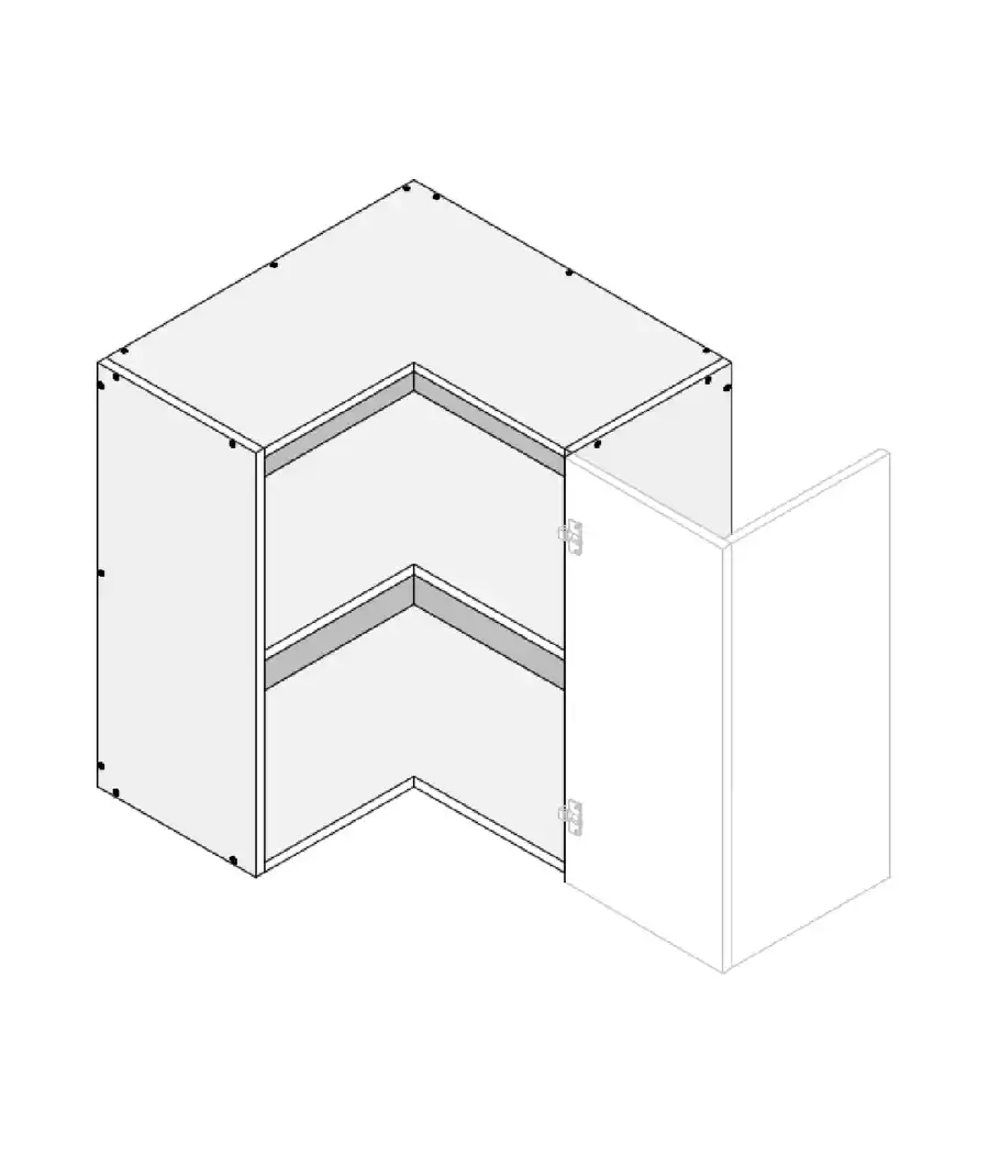 Top Left Corner Bi-Fold Door Cabinet - Photo 4