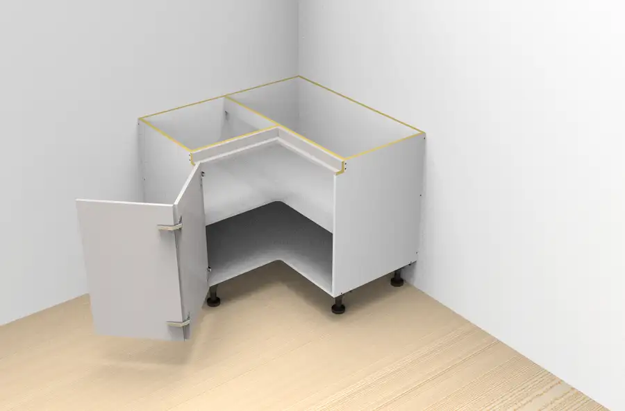 Base Right Corner Bi-Fold Door Finger Pull Cabinet - Photo 1