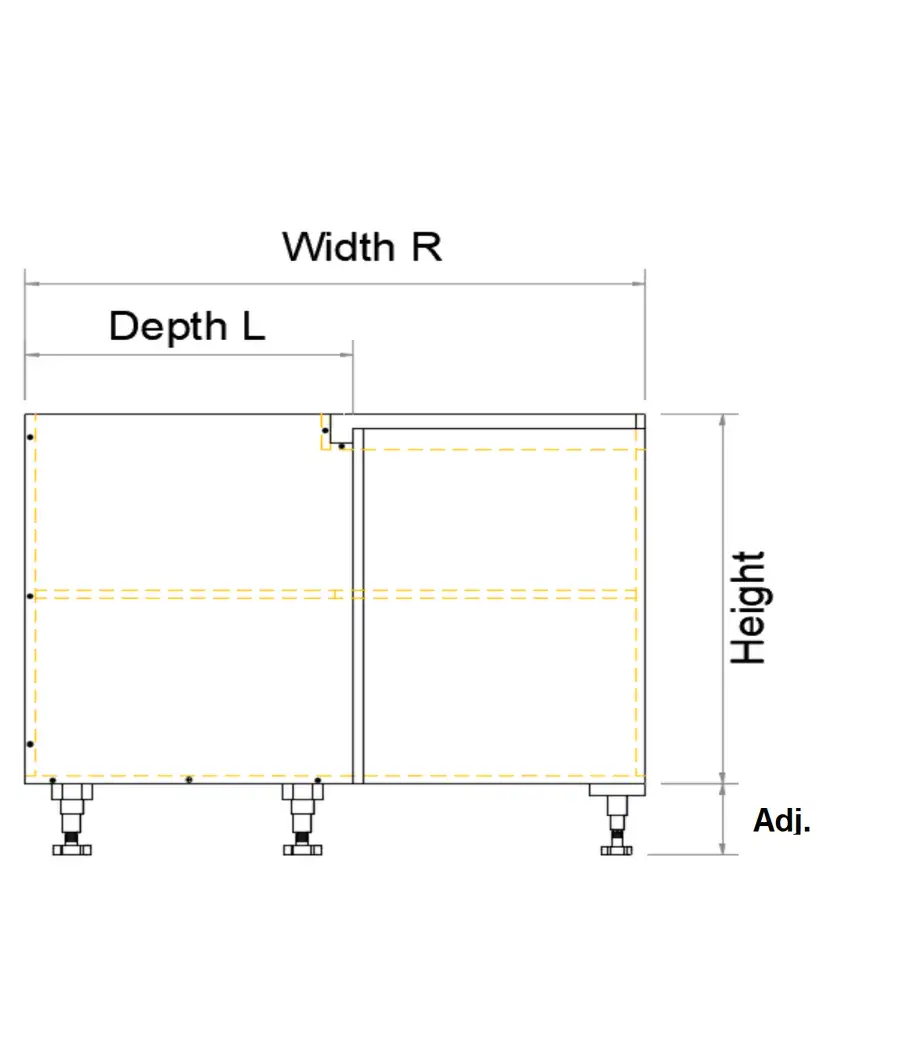 Base Right Corner Bi-Fold Door Finger Pull Cabinet - Photo 3