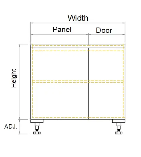 Base Right Blind Single Door 2PAC Bevel Cabinet - Photo 3