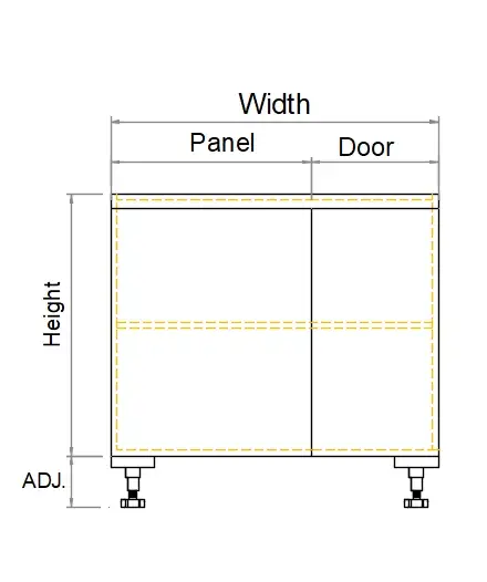 Base Right Blind Single Door Finger Pull Cabinet - Photo 3