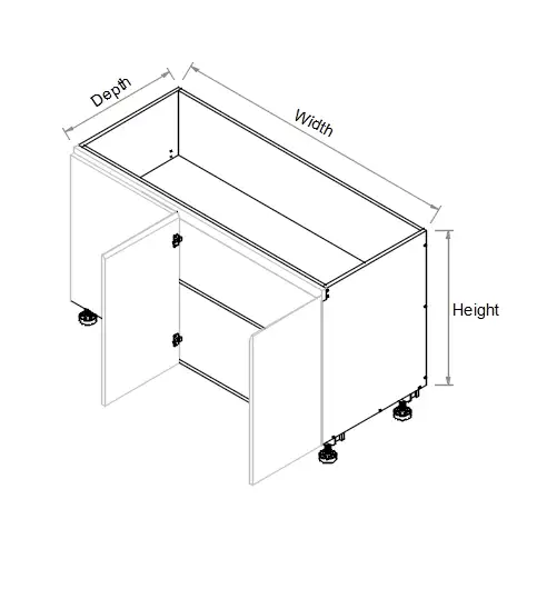 Base Right Blind Double Door 2PAC Bevel Cabinet - Photo 2
