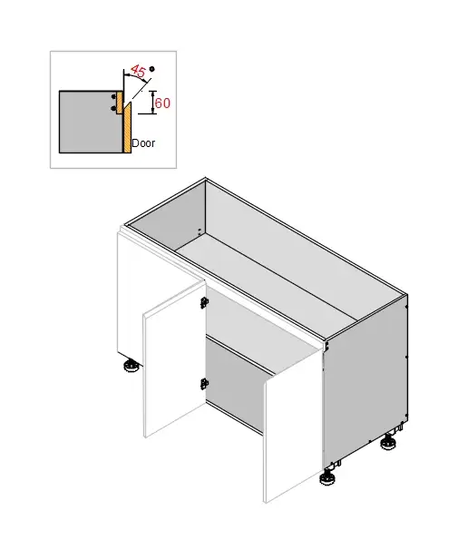 Base Right Blind Double Door 2PAC Bevel Cabinet - Photo 5