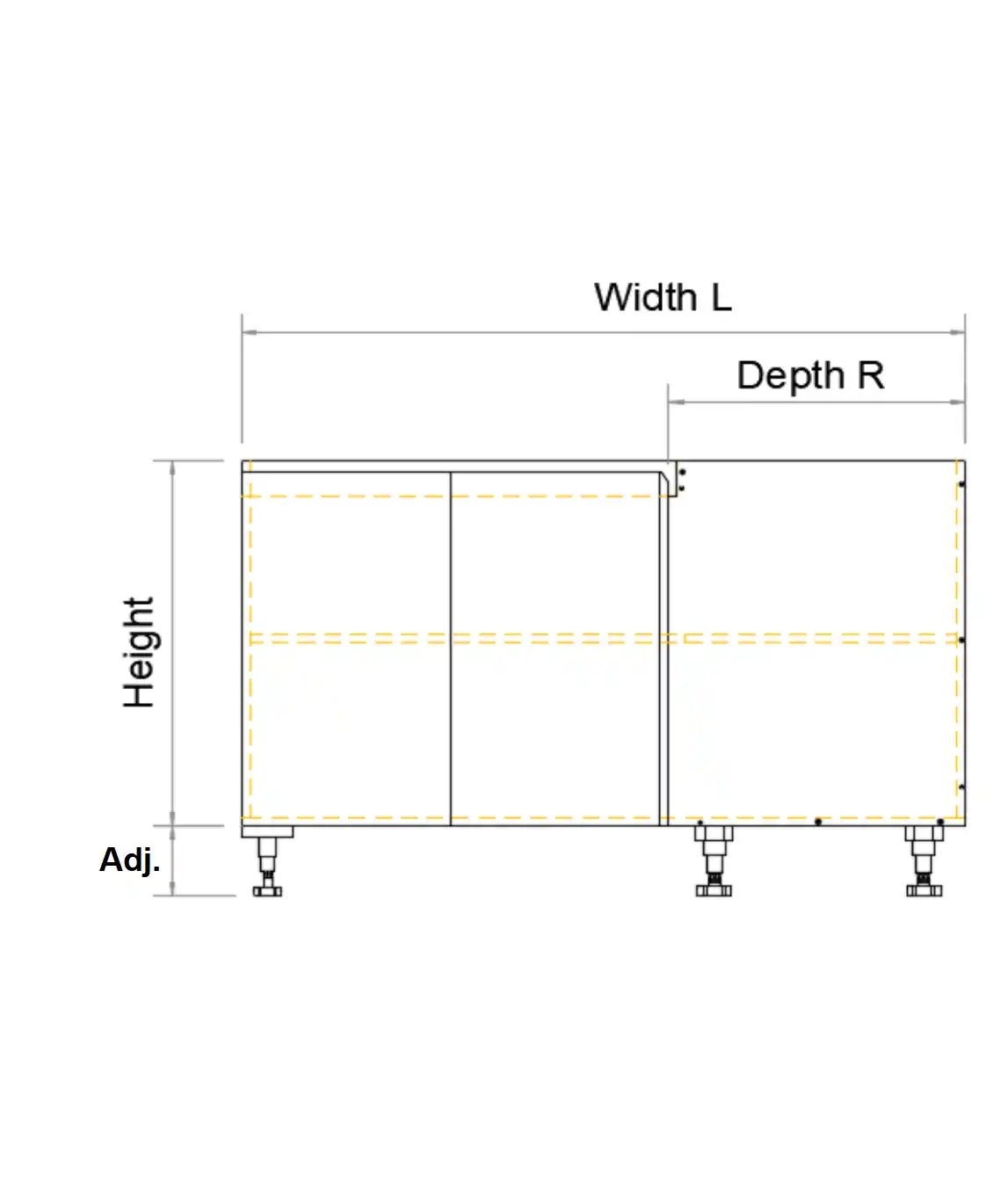 Base Left Corner Three Doors 2PAC Bevel Cabinet - Photo 3