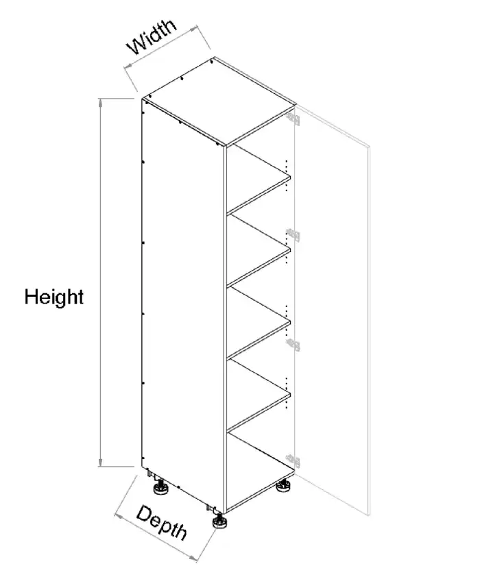 Tall Single Right Door Cabinet - Photo 2