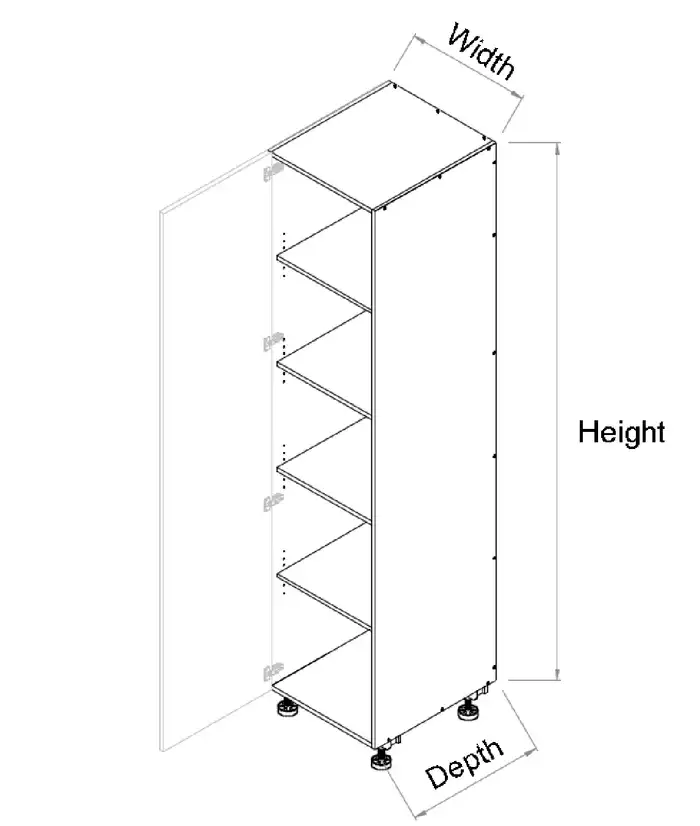 Tall Single Left Door Cabinet - Photo 2