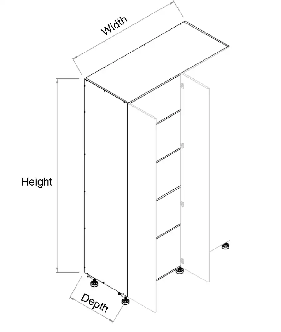 Tall Blind Double door Left corner cabinet - Photo 2