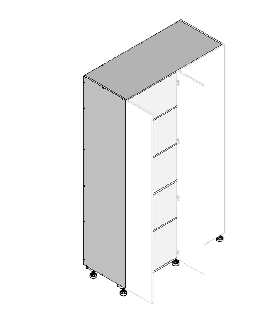 Tall Blind Double door Left corner cabinet - Photo 5