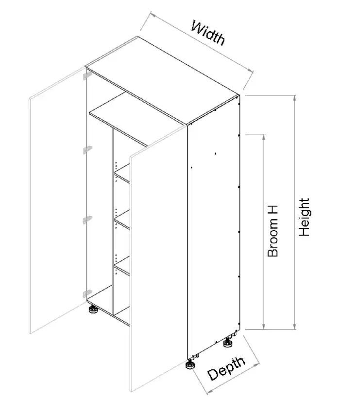 Tall Double door laundry cabinet - Photo 2