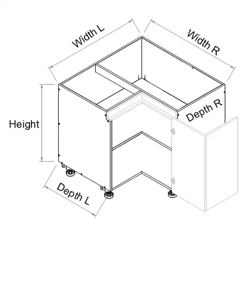 Base Left Corner Bi-Fold Door Finger Pull Cabinet - Photo 2