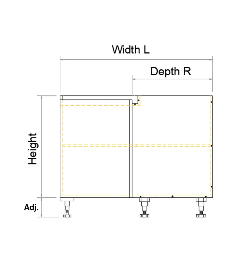 Base Left Corner Bi-Fold Door Finger Pull Cabinet - Photo 3