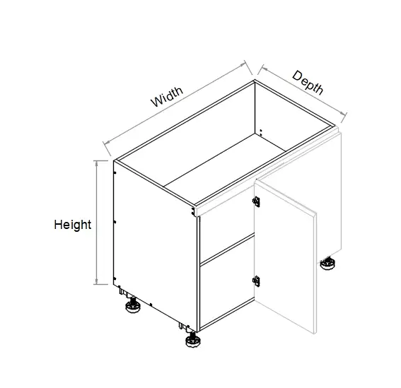 Base Left Blind Single Door 2PAC Bevel Cabinet - Photo 2