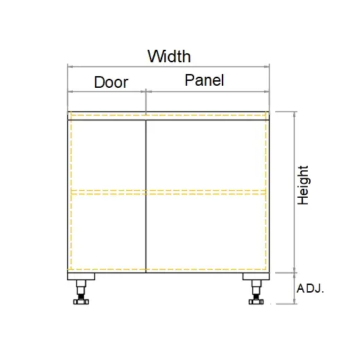Base Left Blind Single Door 2PAC Bevel Cabinet - Photo 3