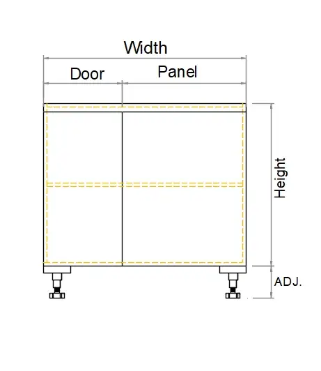 Base Left Blind Single Door Finger Pull Cabinet - Photo 3