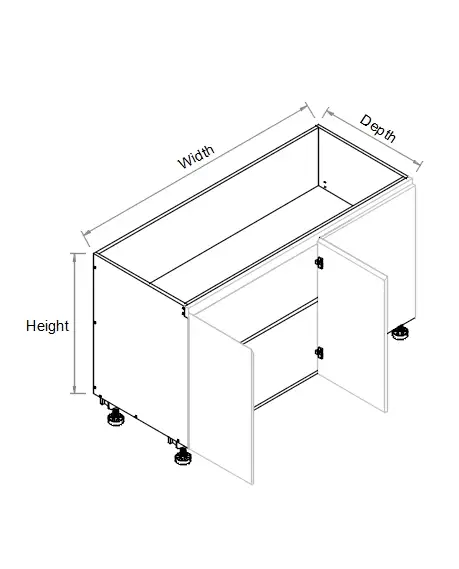 Base Left Blind Double Door 2PAC Bevel Cabinet - Photo 2