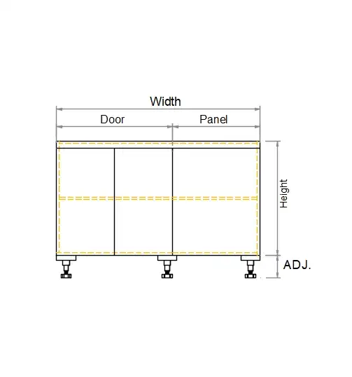 Base Left Blind Double Door 2PAC Bevel Cabinet - Photo 3