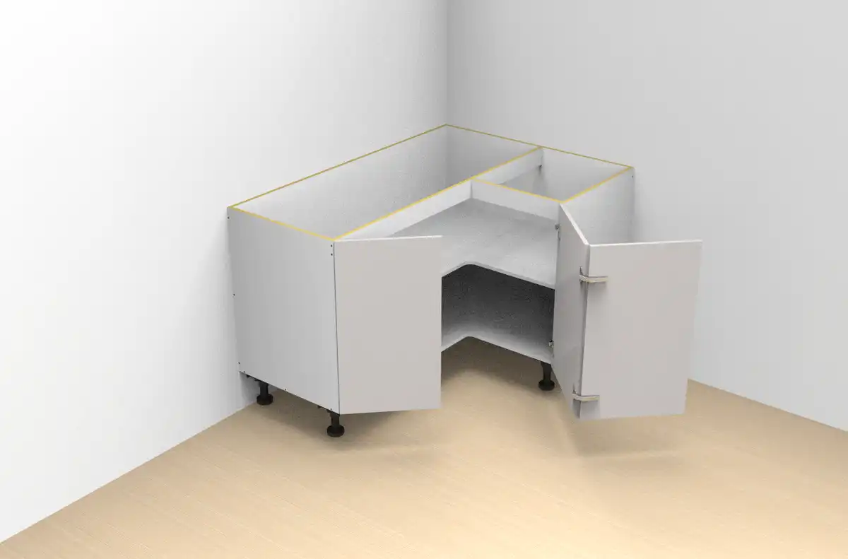 Base Left Corner Three Doors Cabinet - Photo 1