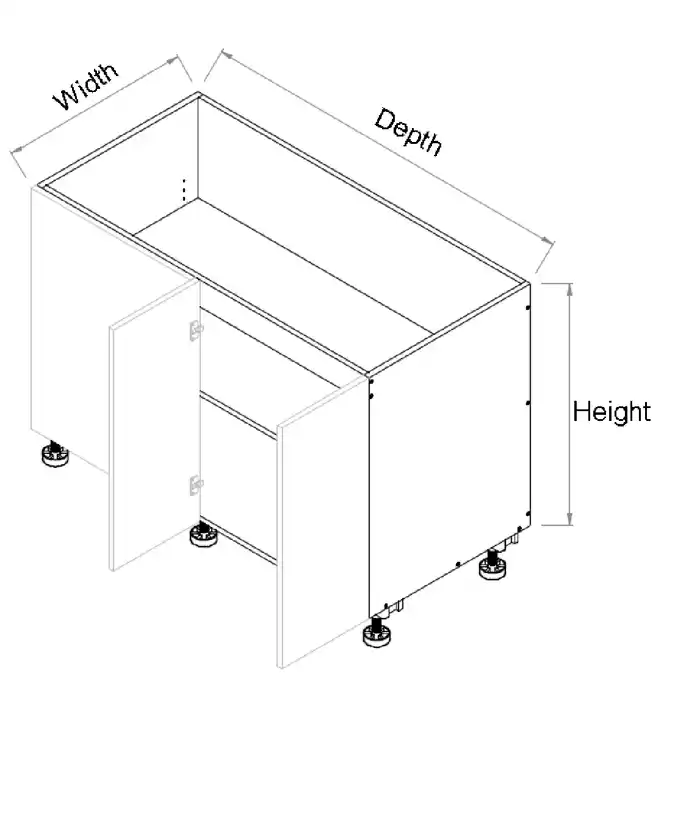 Base Right Blind Double Door Cabinet - Photo 2