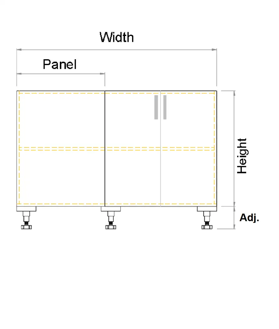 Base Right Blind Double Door Cabinet - Photo 3