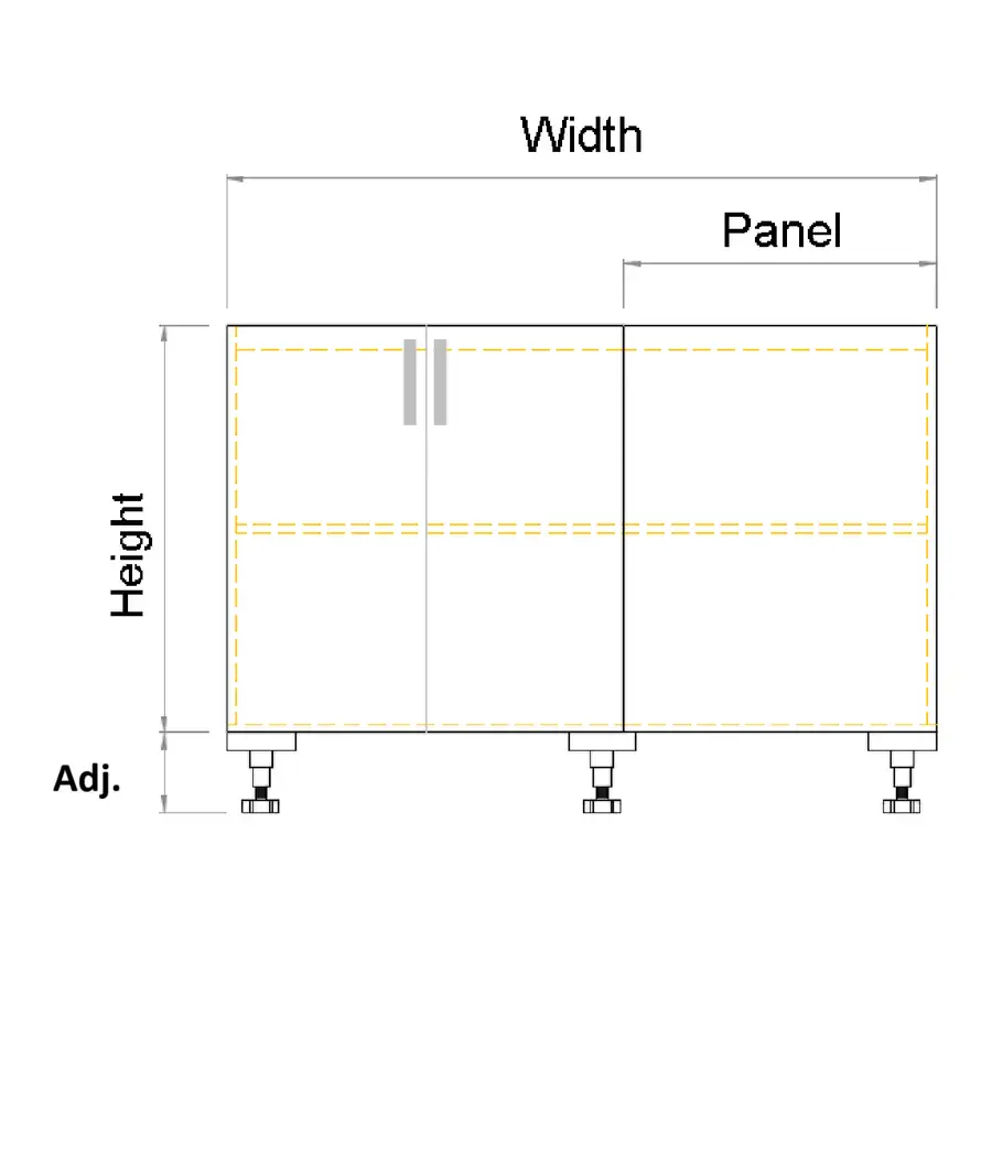 Base Left Blind Double Door Cabinet - Photo 3