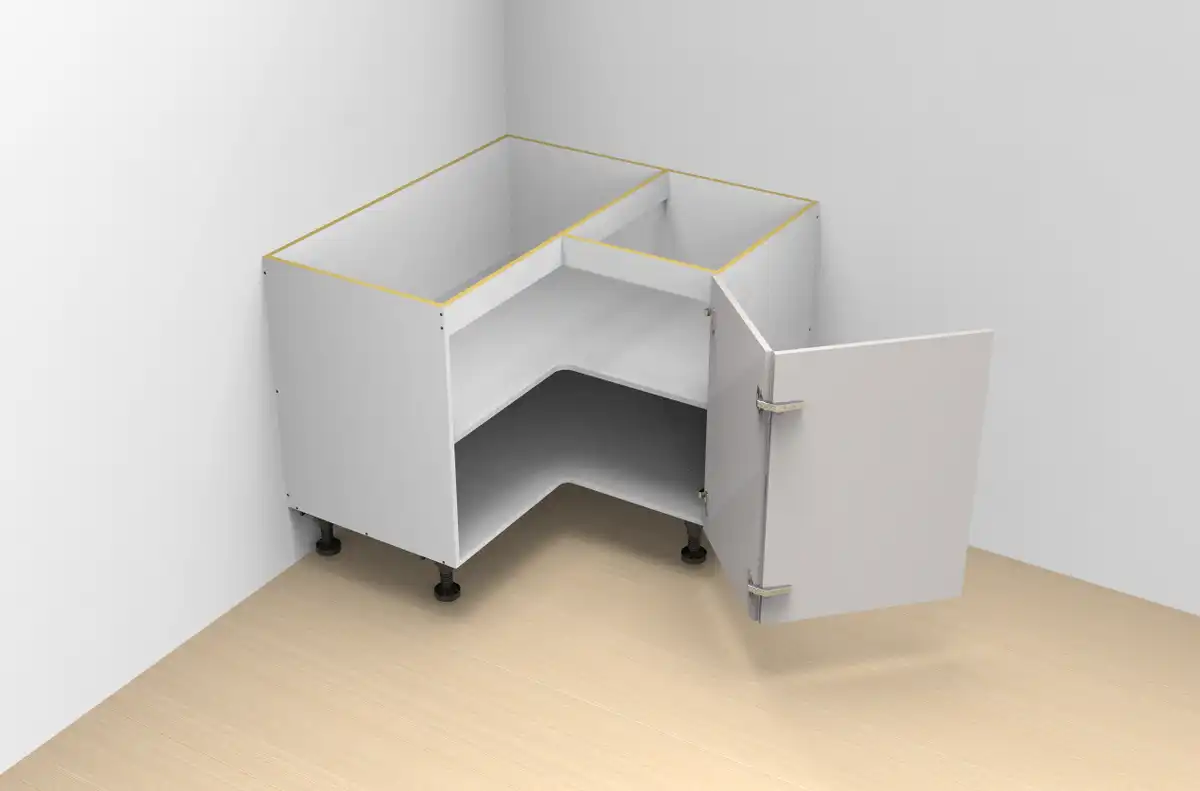 Base Left Corner Bi-Fold Door Cabinet - Photo 1