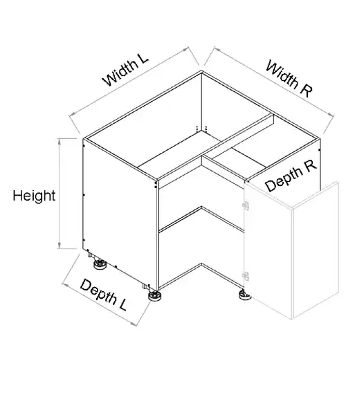 Base Left Corner Bi-Fold Door Cabinet - Photo 2