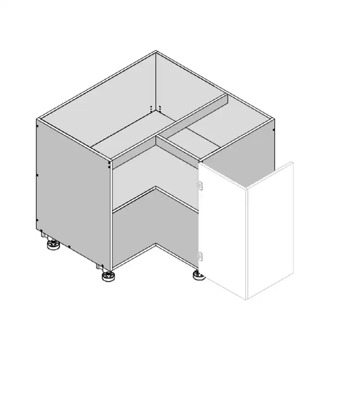 Base Left Corner Bi-Fold Door Cabinet - Photo 4