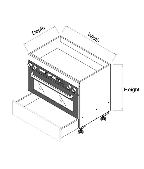 Base Oven 900mm cabinet with drawer - Photo 2