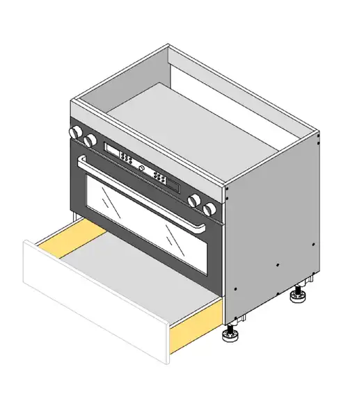 Base Oven 900mm cabinet with drawer - Photo 5