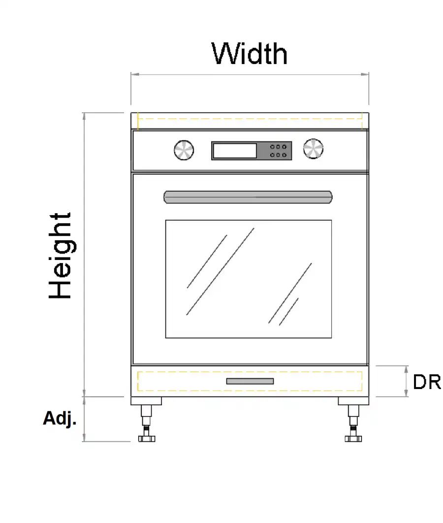 Custom Base Oven Cabinet with Drawer - Photo 2